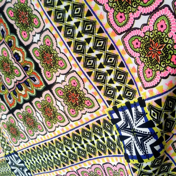 TCEC Multi Color Pattern Spring Summer Dress - Picture 3 of 5